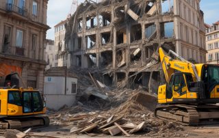 demolición de un edificio en Granada